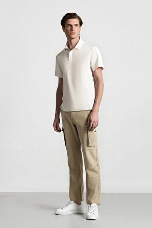 DeFacto Wide Leg Bol Rahat Kesim Kargo Cepli Geniş Paça Gabardin Pantolon E5810AX25SPBG540