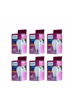 8W 2700K Sarı LED Ampul – Doğal Sıcak Işık, Tasarruflu 6LI