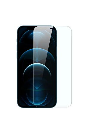 Apple iPhone 12 ile Uyumlu Ekran Koruyucu Şeffaf Temperli Kırılmaz Cam Ekran Koruyucu