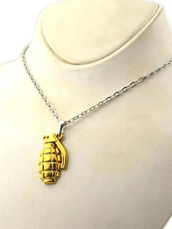 El Bombası - Grenade - Kolye - Gold Görünümlü