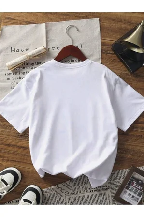 Unisex Stars Hallow Baskılı Tasarım Tshirt
