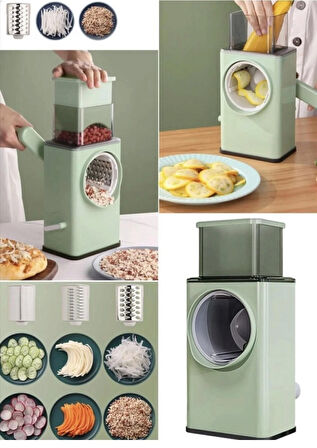 Döner Tamburlu Sebze Rendesi ve Dilimleyici, Mutfak İçin sebze doğrayıcı 