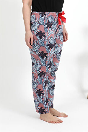 Celira Kadın Pamuklu Büyük Beden Alt Pijama Somon