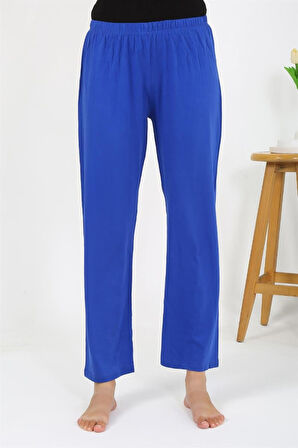 Celira Kadın Penye Düz Tek Alt Pijama Sax