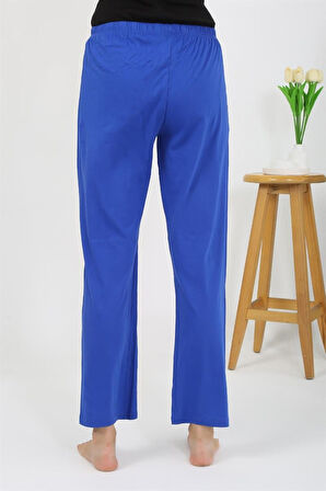 Celira Kadın Penye Düz Tek Alt Pijama Sax