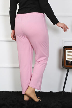 Celira Kadın Büyük Beden Pembe Tek Alt Pijama NSL0062