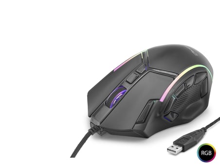 Mouse 12800 Dpi 12 Tuş Makro 1000Hz Rgb - Siyah X15