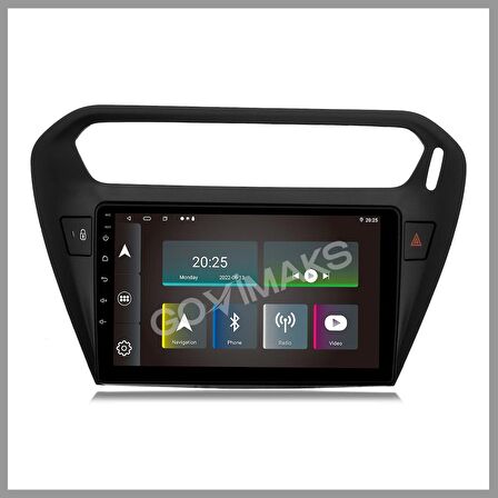 CITROEN C-ELYSEE SİYAH 2012-2023 8 GB RAM 128 GB HAFIZA ANDROID MULTIMEDIA TEYP