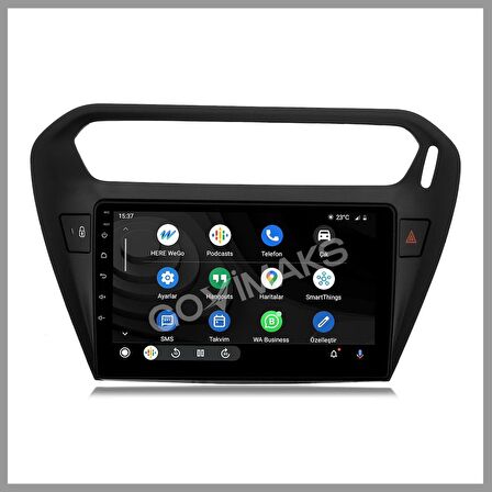 CITROEN C-ELYSEE SİYAH 2012-2023 8 GB RAM 128 GB HAFIZA ANDROID MULTIMEDIA TEYP
