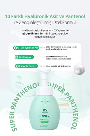 Hassas Ciltlere Özel Pantenol İçeren Temizleme Köpüğü Super Panthenol Bubble Cleanser Sensitive