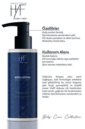 Nemlendirici Canlandırıcı Onarıcı Sıkılaştırıcı Kuruluk Karşıtı Erkek Vücut Losyonu 200 ml