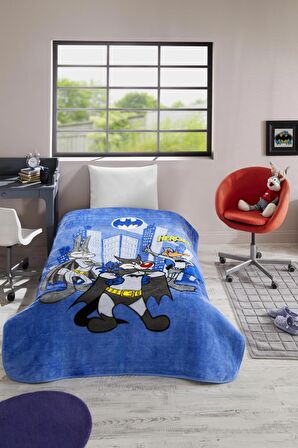 Özdilek Batman Heroes Lisanslı Tek Kişilik Çocuk Battaniyesi 155x215 cm