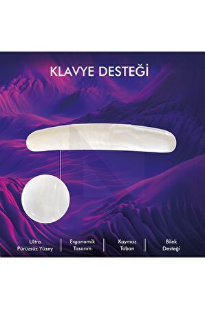 MP04 - Jel Klavye Bilek Destek Pedi | Yumuşak, Ergonomik, Klavye Önü El Bileği Dinlendirme Pedi