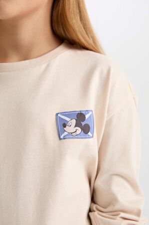 DeFacto Kız Çocuk Pijama Takım Disney Mickey & Minnie Uzun Kolu Üst Beli Lastikli Alt D3748A824AUER68