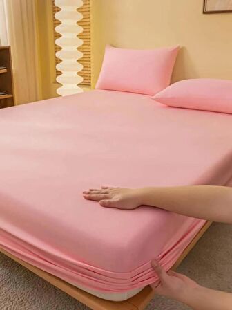 Ranforce Pamuklu Yastık Kılıflı Lastikli Çarşaf Takımı 180 x 200 Battal Boy