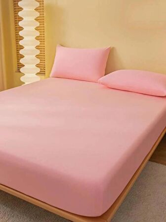 Ranforce Pamuklu Yastık Kılıflı Lastikli Çarşaf Takımı 180 x 200 Battal Boy