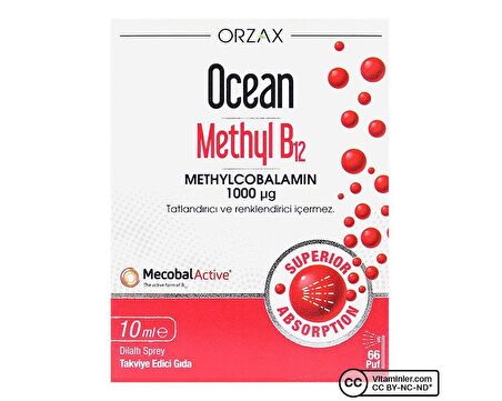Ocean Methyl B12 1000 Mcg Methylcobalamin 10 Ml - SKT: 02/2025