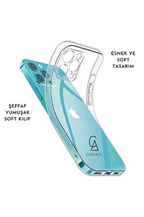 Apple Iphone 13 Pro Ile Uyumlu Kılıf Şeffaf Esnek Silikon Telefon Kılıfı Kapak