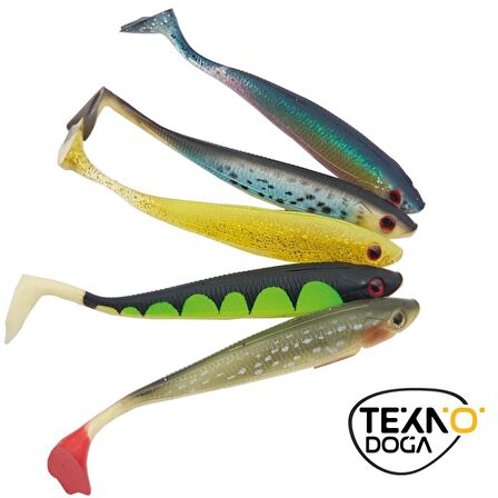 TEKNO DOĞA 12cm 12,5g İğnesiz Silikon Suni Yem 5 Adet
