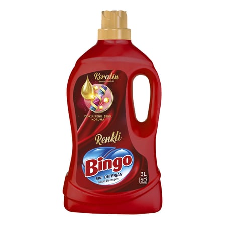 Bingo Sıvı Deterjan 3 lt Renkliler 2 li