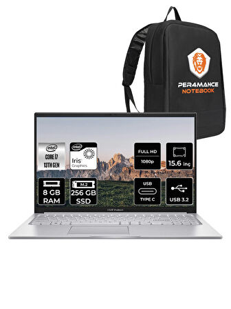 ASUS Vivobook 15 X1504VA i7 1355U 8GB RAM 256GB SSD 15.6'' FHD FDOS NJ195 & PER4 ÇANTA