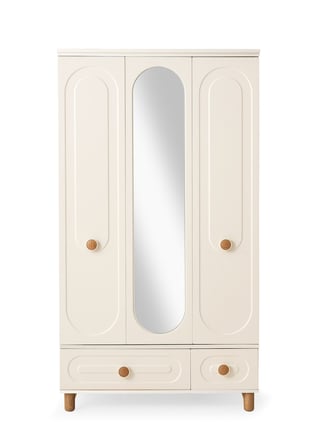 Perla 3 Kapaklı %100 MDF Elbise Dolabı Gardrop 117x54x212