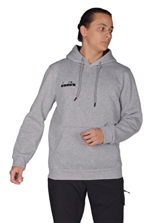 Diadora Bergamo - Erkek Grimelanj Pamuklu Spor Sweatshirt - DDBER1030016