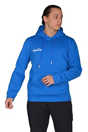 Diadora Bergamo - Erkek Saks Pamuklu Spor Sweatshirt - DDBER1030016