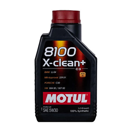 Motul 8100 X-Clean+ 5w/30 1 Lt (Dizel & Benzinli)