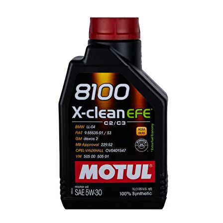 Motul 8100 X-Clean Efe 5w/30 1 Lt (Dizel & Benzinli)