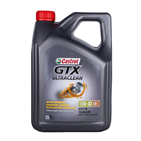 Castrol Gtx Ultraclean 10w/40 A3/B4 4Lt  (Dizel & Benzinli)