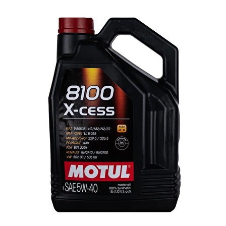 Motul 8100 X-Cess 5w/40 4 Lt (Dizel & Benzinli)