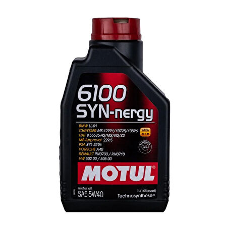 Motul 6100 Synergie+ 5w/40 1 Lt (Dizel & Benzinli)