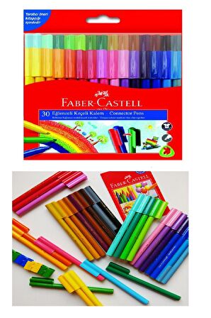 Keçeli Kalem 30 lu Eğlenceli Yaratıcı Set Faber Castell 30 Renk Eğlenceli Keçeli Kalem Seti