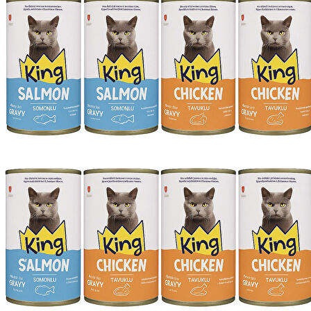 KİNG KEDİ KONSERVE 400 GR 12 ADET KARIŞIK