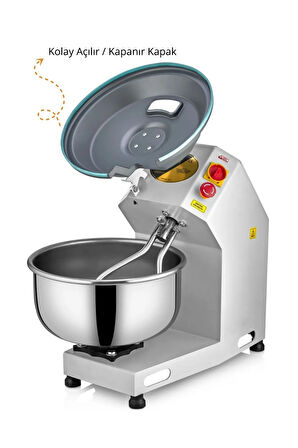 Emir 10 Kg Hamur Yoğurma Makinesi Kapaklı Yeni Model