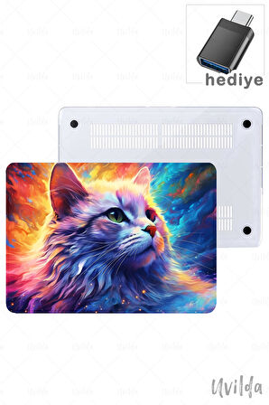 MacBook Pro 16 A2780 uyumlu Nefes-14 PVC Msoft Rengarenk Kedi