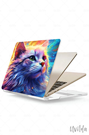 MacBook Pro 16 A2780 uyumlu Nefes-14 PVC Msoft Rengarenk Kedi