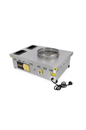 Elektrikli Tantuni Makinası Tekli Elektrikli Tantuni Ocağı 60*60 Cm 2 Gözlü