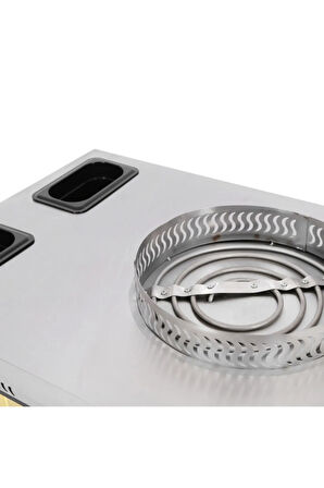 Elektrikli Tantuni Makinası Tekli Elektrikli Tantuni Ocağı 60*60 Cm 2 Gözlü