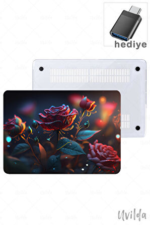 MacBook Pro 16 A2780 uyumlu Derin 10 PVC Msoft Kapak Güller Tomurcuk