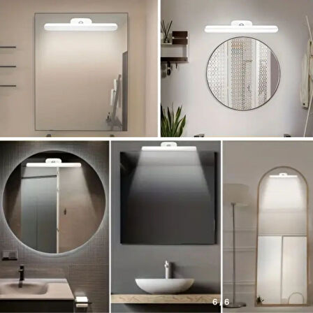 BUFFER® Dokunmatik USB İle Şarj Olabilen 27 cm Led Aydınlatma Makyaj Aynası Işığı