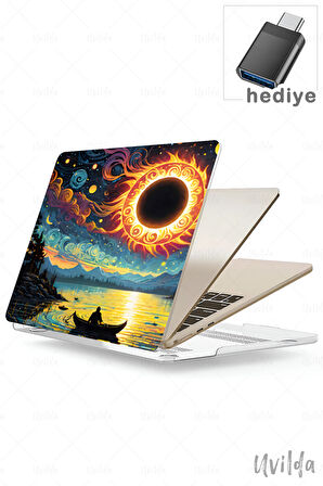 MacBook Pro 13 A2338 A2289 A2251 A2159 A1989 A1708 A1706 uyumlu Derin 14 4K Msoft Baskı Mistik Gece
