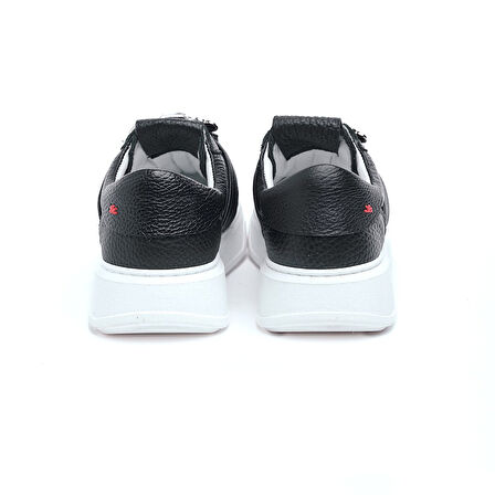 Hakiki Deri Taş Aksesuarlı Kadın Sneaker