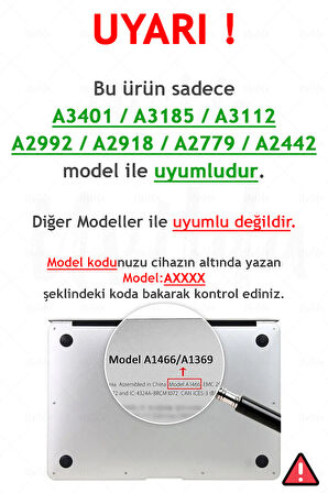 MacBook Pro 14 A3401 A3185 A3112 A2992 A2918 A2779 A2442 uyumlu Derin 22 UV Lans Msoft Dalga ve Duygu