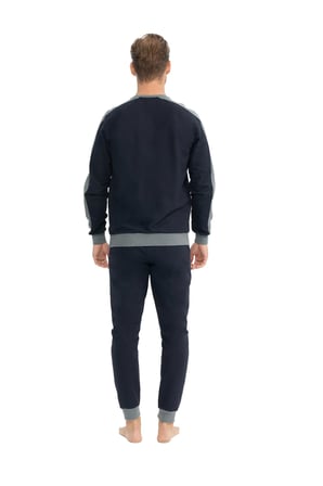 U.S. Polo Assn. Erkek Uzun Kollu Yuvarlak Yaka İki İplik Eşofman Pijama Takımı S25813