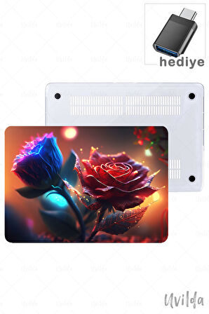 MacBook Pro 16 A2780 uyumlu Derin 3 UV Msoft Baskı Ay Işığı Güller