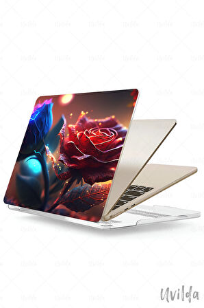 MacBook Pro 16 A2780 uyumlu Derin 3 UV Msoft Baskı Ay Işığı Güller