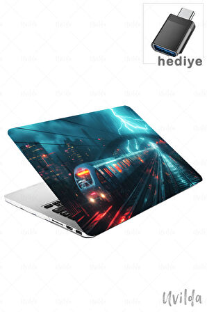 MacBook Pro 16 A2485 uyumlu Kaos-21 PVC Msoft Şimşek Ve Tren