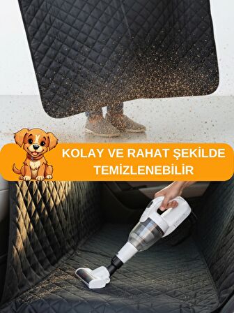 Beylini Evcil Hayvan Araba Koltuk Örtüsü Su Geçirmez Dayanıklı Hamak Tasarım Arka Koltuk Koruma Kılıfı Kaymaz Universal Kedi Köpek Araç Aksesuarları 150X200 cm